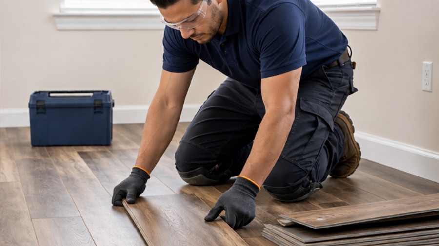 Vinyl plank flooring installation
