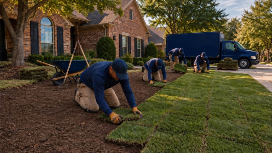 Sod installation