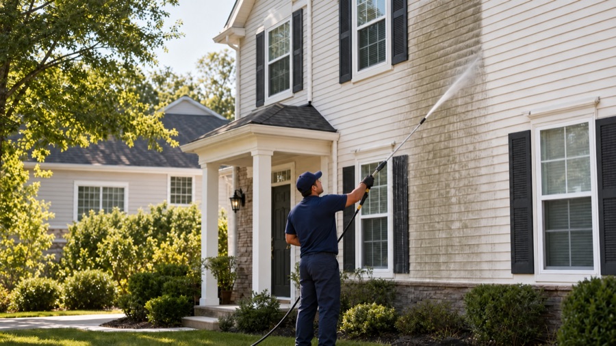 House siding soft wash